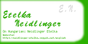 etelka neidlinger business card